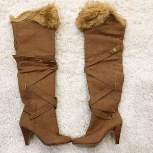 Bakers Tan thigh high boots